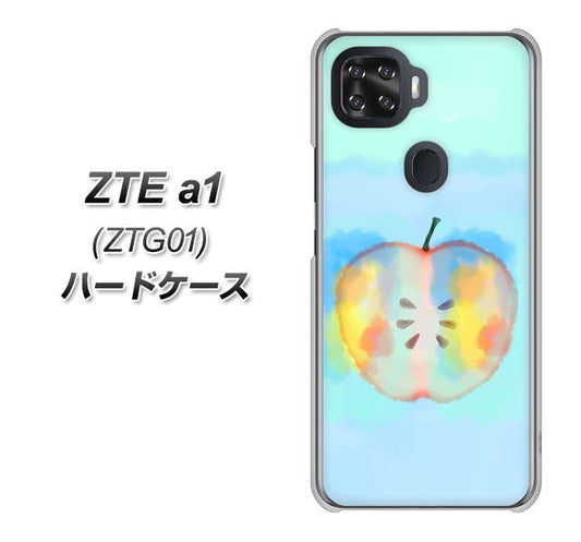 au ZTE a1 ZTG01 高画質仕上げ 背面印刷 ハードケース【YJ181 りんご 水彩181】