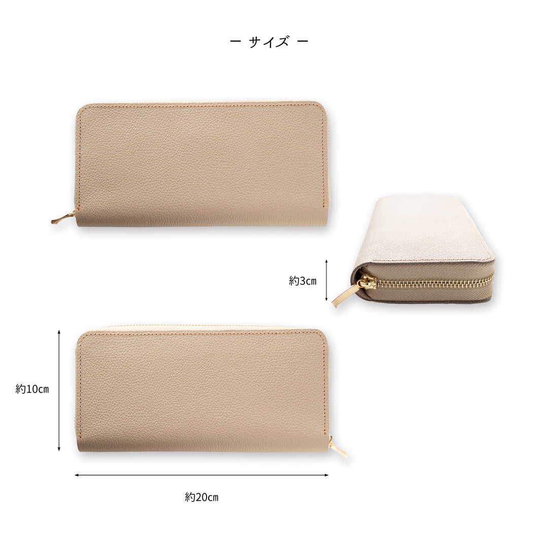 サンポ刺繍 じゃばら式 ロングウォレット 【 シュリンクレザー 刺繍 】長財布 本革 姫路レザー