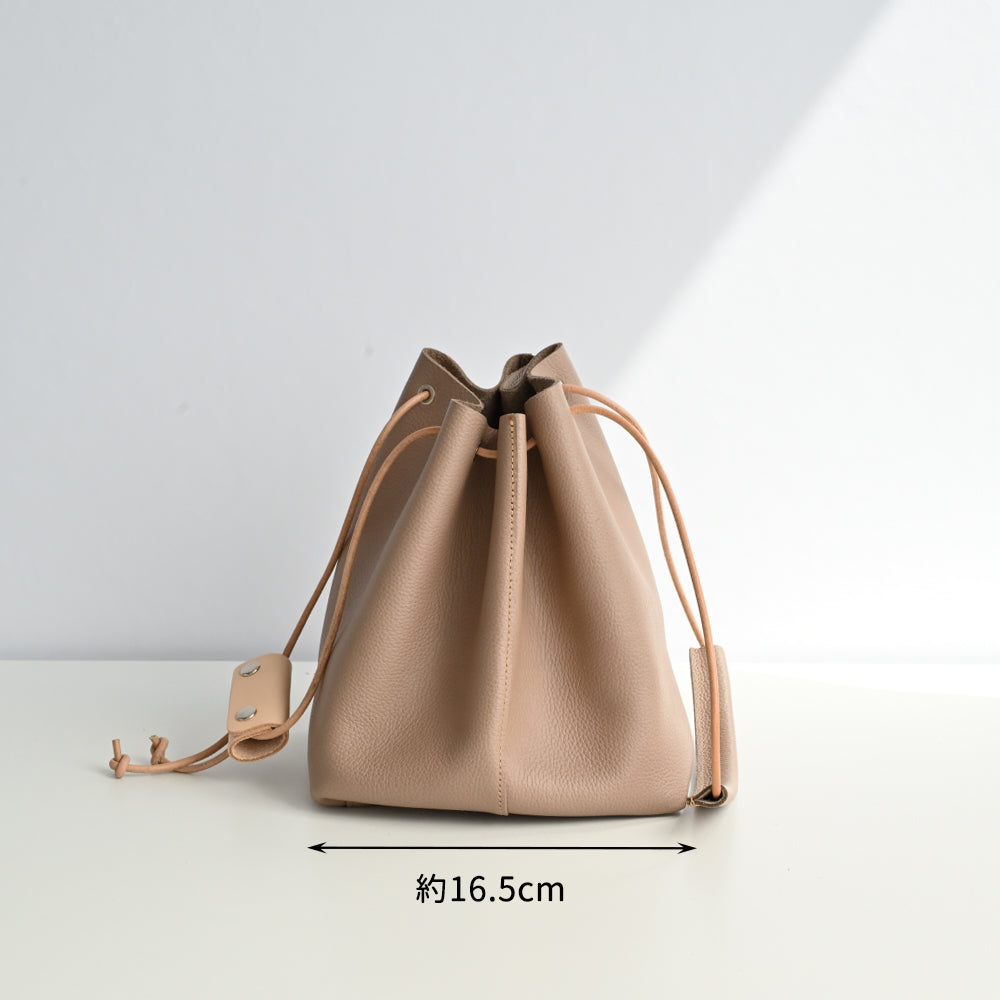 姫路レザー シュリンクレザー 巾着バッグ