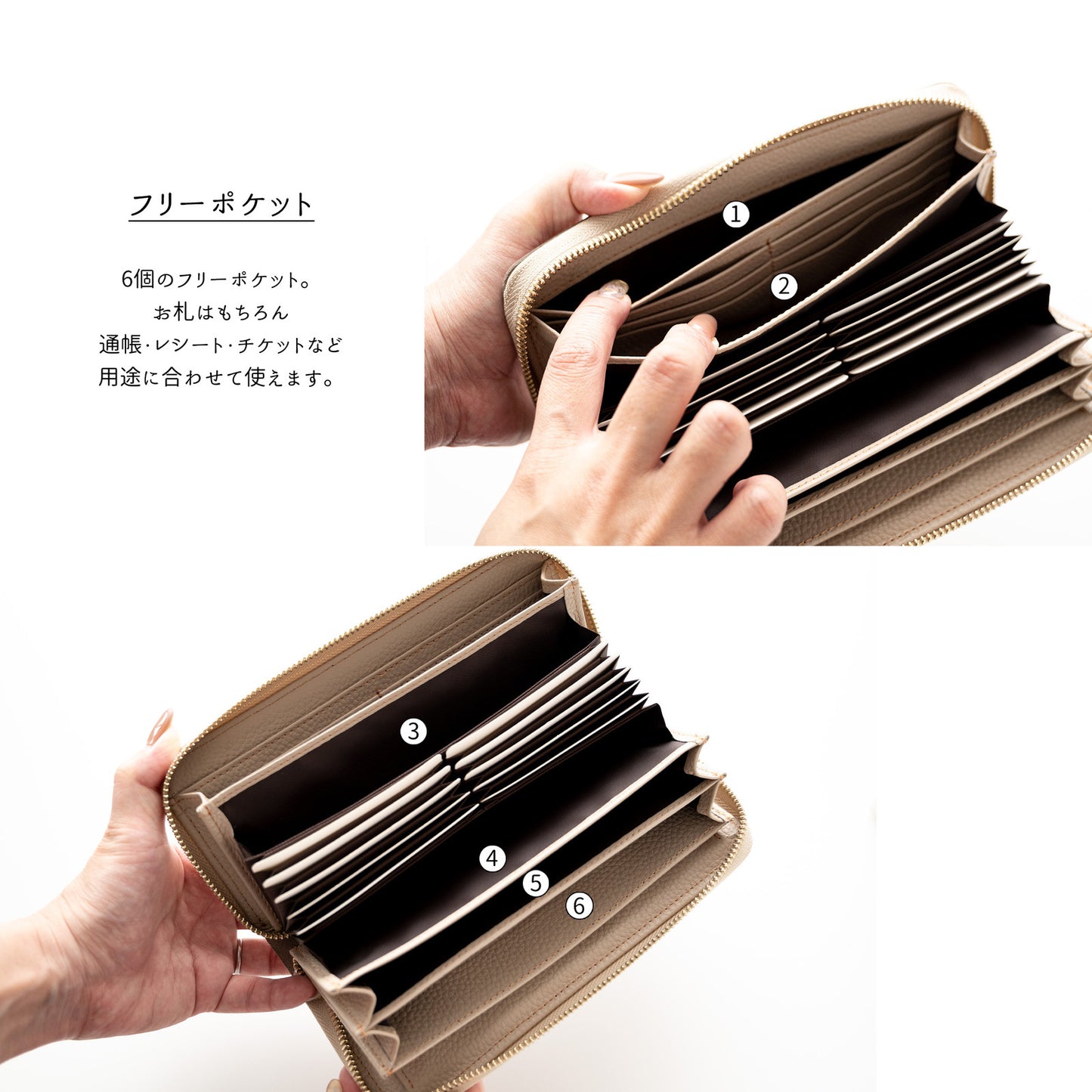 サンポ刺繍 じゃばら式 ロングウォレット 【 シュリンクレザー 刺繍 】長財布 本革 姫路レザー