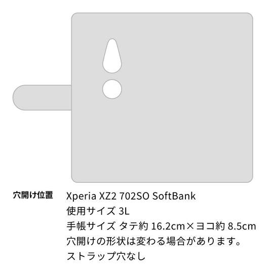 Xperia XZ2 702SO SoftBank ビニール素材のスケルトン手帳型ケース クリア