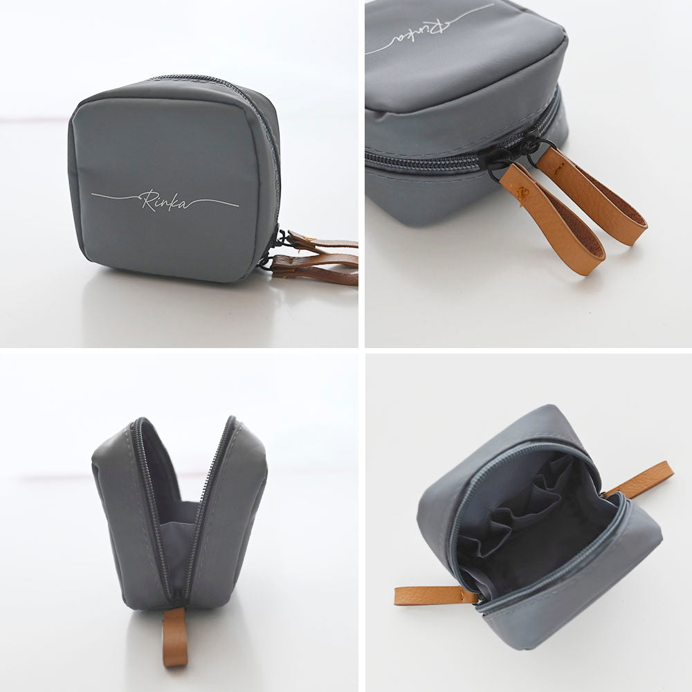 スクエア ミニ リップポーチ Simple 名入れ コスメポーチ