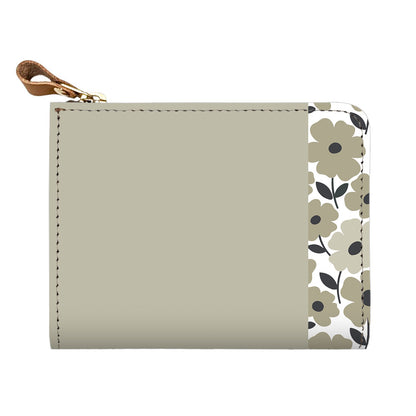 くすみガーデン 大人かわいい マチあり L字ファスナー 小さいミニ財布 姫路レザー ミニウォレット