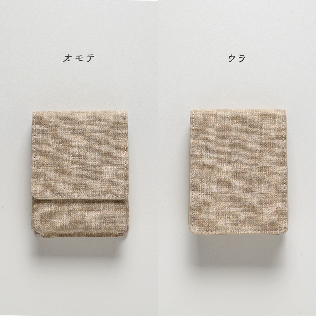 フィオレッティ 市松模様 リップケース コスメポーチ