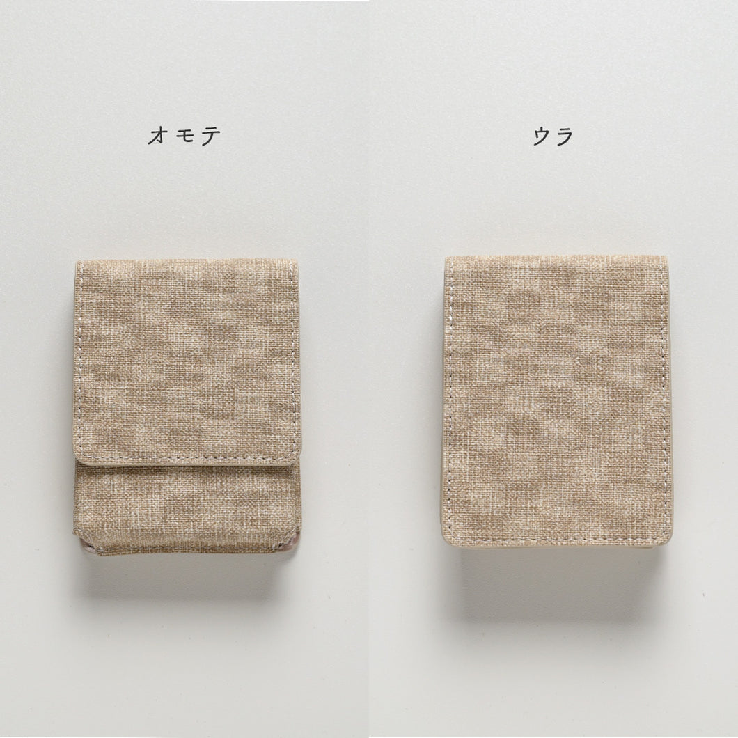 フィオレッティ 市松模様 リップケース コスメポーチ