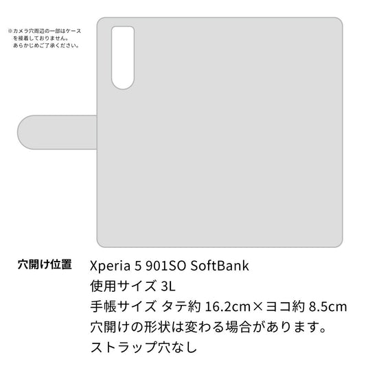 Xperia 5 901SO SoftBank ビニール素材のスケルトン手帳型ケース クリア