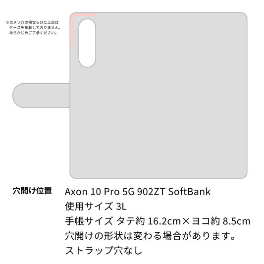ZTE アクロン10 Pro 5G 902ZT SoftBank ビニール素材のスケルトン手帳型ケース クリア