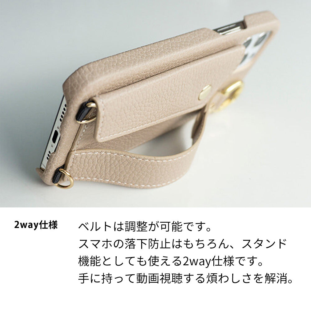 AQUOS wish4 SH-52E docomo スマホショルダー スマホケース ベルト付き ストラップ付 落下防止 カードポケット