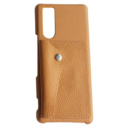 Xiaomi 14T XIG07 au スマホケース ハードケース ナチュラルカラー カードポケット付 姫路レザー シュリンクレザー