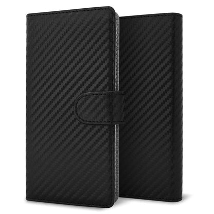 AQUOS R 605SH SoftBank カーボン柄レザー 手帳型ケース 耐衝撃