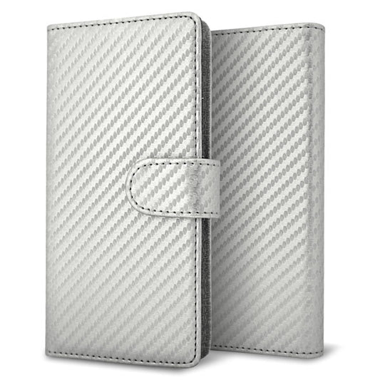 Xperia 10 VII SOG16 au カーボン柄レザー 手帳型ケース 耐衝撃