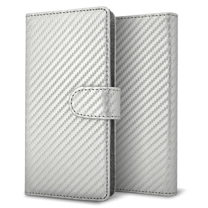 Xperia 10 VI SOG14 au カーボン柄レザー 手帳型ケース 耐衝撃