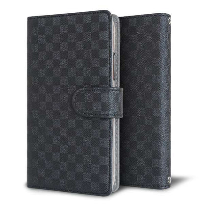 AQUOS R compact SHV41 au クリアプリントブラックタイプ 手帳型ケース