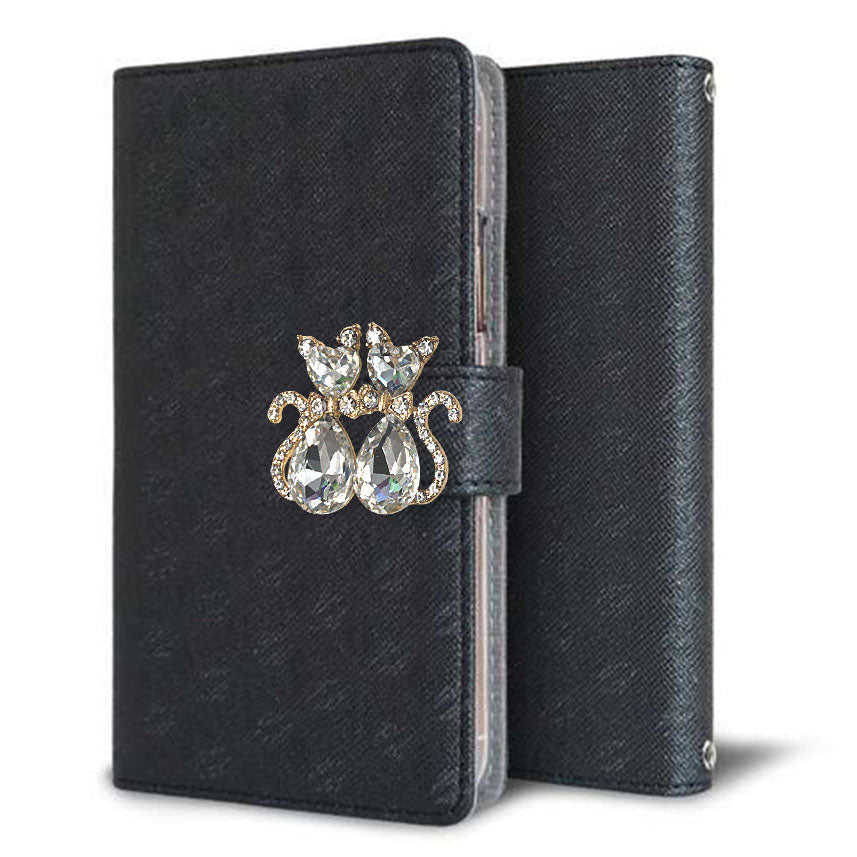 Galaxy S24 Ultra SC-52E docomo クリアプリントブラックタイプ 手帳型ケース