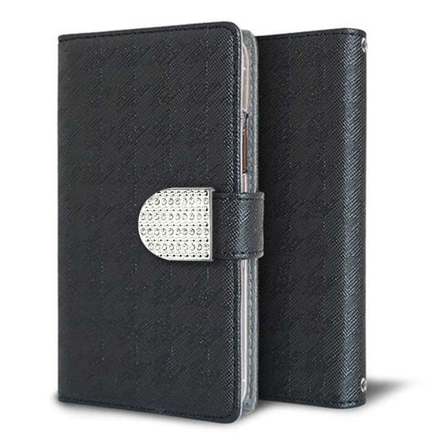 AQUOS R6 A101SH SoftBank クリアプリントブラックタイプ 手帳型ケース