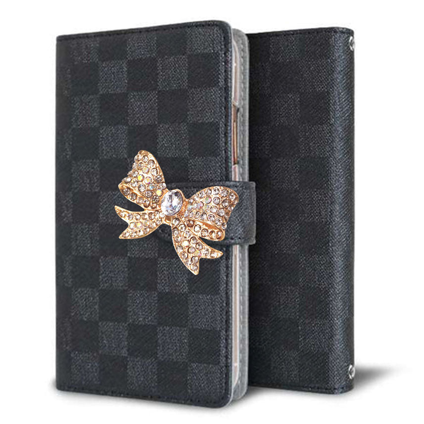 AQUOS sense8 SH-M26 クリアプリントブラックタイプ 手帳型ケース