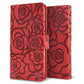 BASIO active2 SHG12 au Rose（ローズ）バラ模様 手帳型ケース 耐衝撃