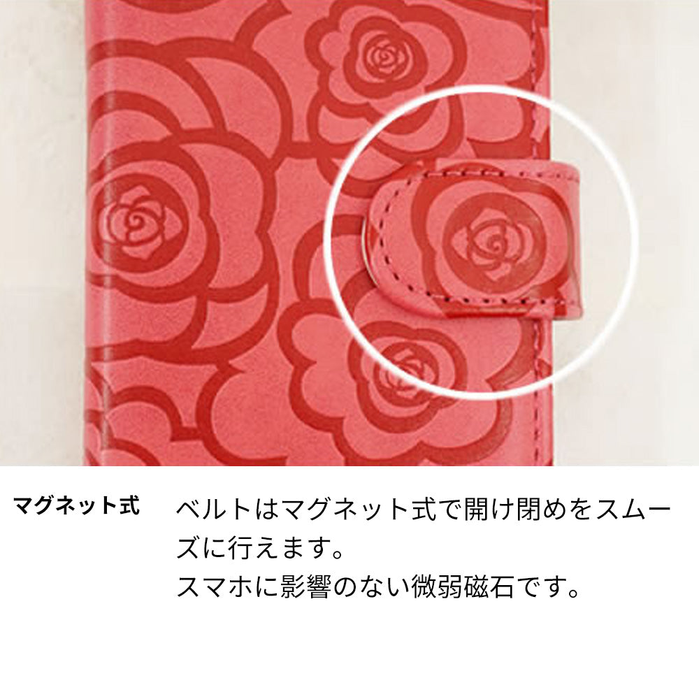 Redmi Note 10 JE XIG02 au Rose（ローズ）バラ模様 手帳型ケース