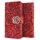 AQUOS wish3 A302SH Y!mobile Rose（ローズ）バラ模様 手帳型ケース 耐衝撃