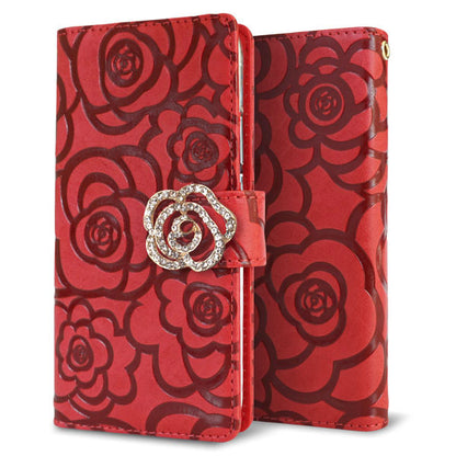 AQUOS L2 SH-L02 UQmobile ローズ＆カメリア 手帳型ケース