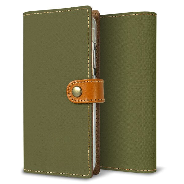 AQUOS sense3 basic 907SH 倉敷帆布×本革仕立て 手帳型ケース 耐衝撃