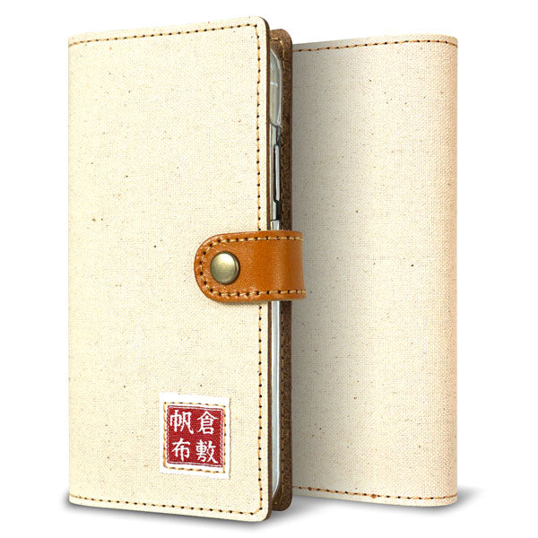 シンプルスマホ3 509SH SoftBank 倉敷帆布×本革仕立て 手帳型ケース