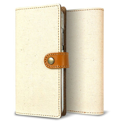 AQUOS sense3 plus サウンド SHV46 au 倉敷帆布×本革仕立て 手帳型ケース 耐衝撃