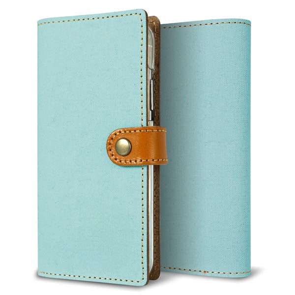 Libero S10 901ZT Y!mobile 倉敷帆布×本革仕立て 手帳型ケース 耐衝撃