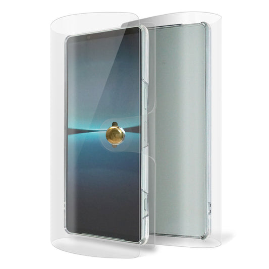 AQUOS sense9 SHG14 au ビニール素材のスケルトン手帳型ケース　クリア