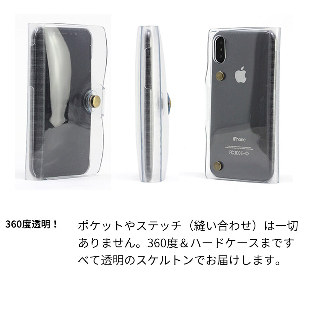 Google Pixel 11 ビニール素材のスケルトン手帳型ケース　クリア