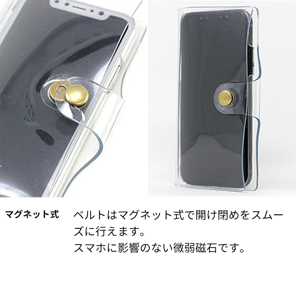 Xperia Ace III A203SO Y!mobile ビニール素材のスケルトン手帳型ケース　クリア