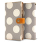 iPhone17e 水玉帆布×本革仕立て 手帳型ケース 耐衝撃