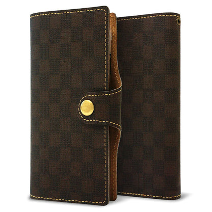 Galaxy S20 Ultra 5G SCG03 au フィオレッティ 市松模様 ベルト一体型 手帳型ケース 耐衝撃