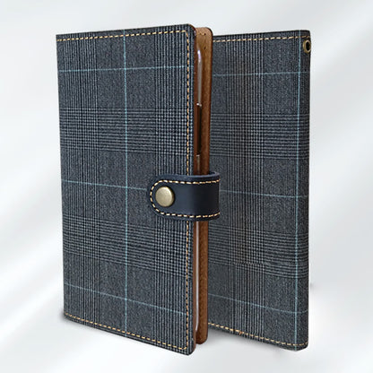 Xiaomi 14T XIG07 au グレンチェック＆イタリアンレザー手帳型ケース 耐衝撃