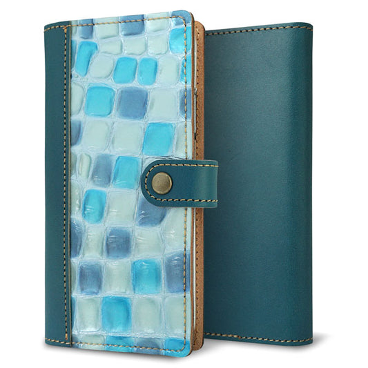 Xperia 10 VI SOG14 au ステンドグラス＆イタリアンレザー 手帳型ケース 耐衝撃