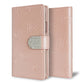 BASIO active SHG09 au スマホケース 手帳型 Rose＆ラインストーンデコバックル 耐衝撃