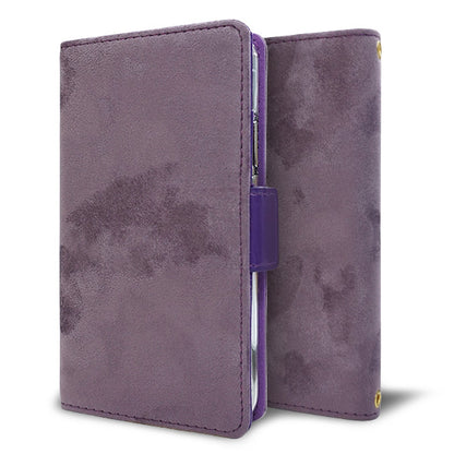 BASIO active3 KYG04 au スマホケース 手帳型 スエード風 ミラー付 スタンド付