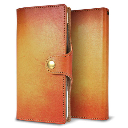 AQUOS sense9 A405SH SoftBank スマホケース 手帳型 姫路レザー ベルト付き グラデーションレザー 耐衝撃