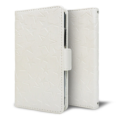 Galaxy S26 Ultra SCG37 au スマホケース 手帳型 星型 エンボス ミラー スタンド機能付 耐衝撃