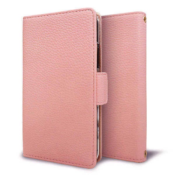 BASIO active SHG09 au スマホショルダー 手帳型 くすみカラー ミラー スタンド機能付 耐衝撃