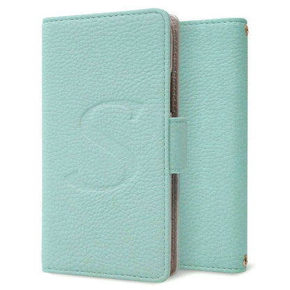Xperia 1 III SOG03 au スマホケース 手帳型 くすみイニシャル Simple グレイス