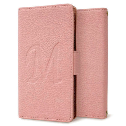 BASIO active2 SHG12 au スマホケース 手帳型 くすみイニシャル Simple グレイス