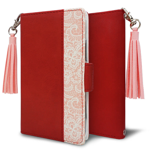 Galaxy S26 Ultra SC-53G docomo スマホケース 手帳型 バイカラー レース スタンド機能付 耐衝撃