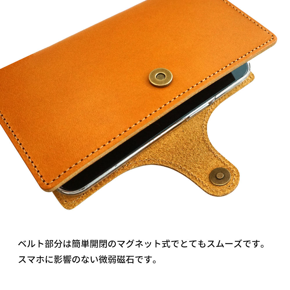 BASIO active SHG09 au スマホケース 手帳型 ベルト付き ベルト一体型 本革 栃木レザー Sジーンズ 2段ポケット