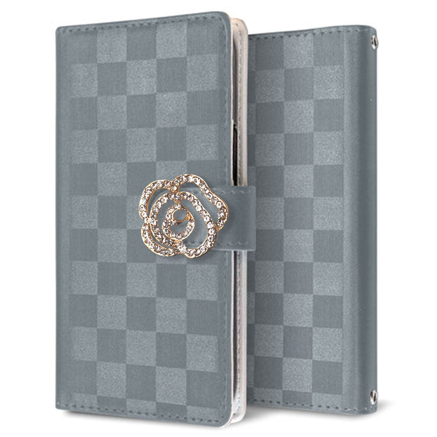 Galaxy S22 Ultra SCG14 au かくれ市松模様 手帳型ケース 耐衝撃