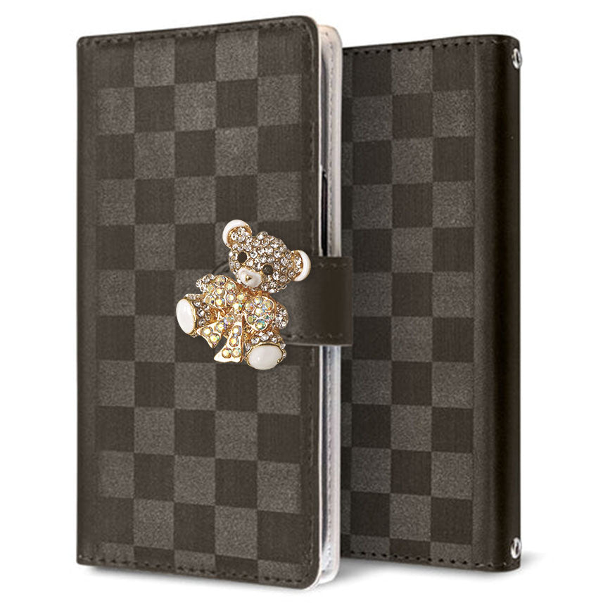 moto g64y 5G A401MO Y!mobile かくれ市松模様 手帳型ケース 耐衝撃