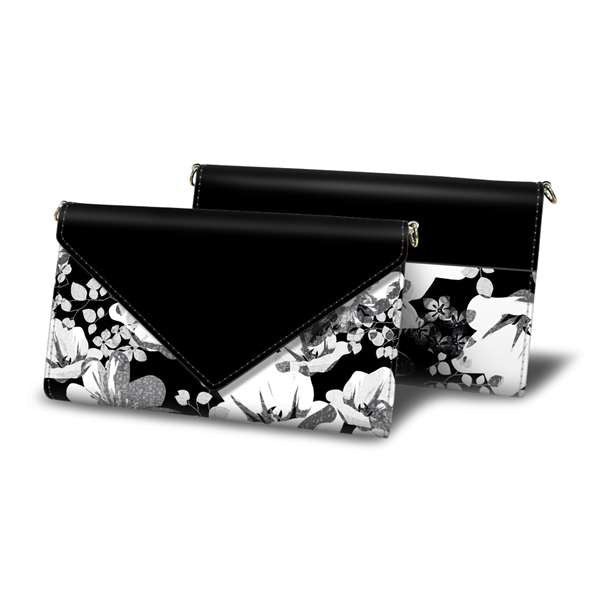 BASIO active2 SHG12 au スマホケース 手帳型 三つ折りタイプ レター型 ツートン モノトーンカラー 花柄