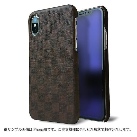 arrows We2 FCG02 au チェックパターンまるっと全貼りハードケース