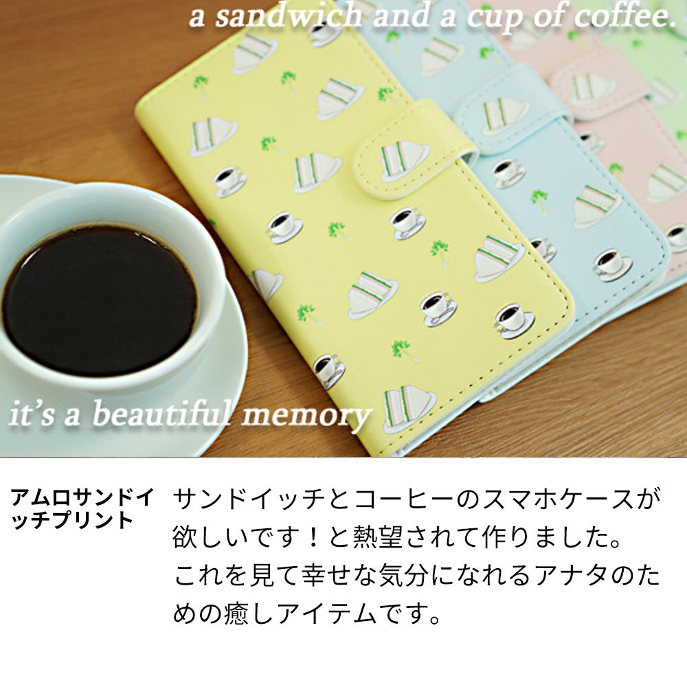 Galaxy S25 SCG31 au アムロサンドイッチプリント 手帳型ケース 耐衝撃