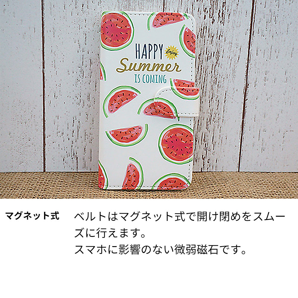 Xiaomi Redmi Note 13 Pro 5G XIG05 au ハッピーサマー プリント手帳型ケース 耐衝撃